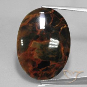 20.58ct Natural Multicolor Pietersita, Ovalada, Opaco