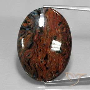 22.30ct Natural Multicolor Pietersita, Ovalada, Opaco