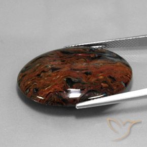 Pietersita Multicolor natural de 22.30 ct, Ovalada, Opaco
