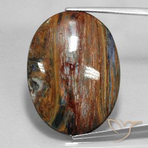24.58ct Natural Multicolor Pietersita, Ovalada, Opaco