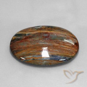 Pietersita Multicolor natural de 24.58 ct, Ovalada, Opaco
