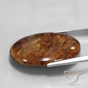 Pietersita Multicolor natural de 24.72 ct, Ovalada, Opaco