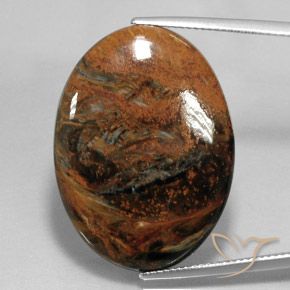 25.96ct Natural Multicolor Pietersita, Ovalada, Opaco