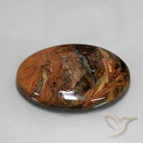 Pietersita Multicolor natural de 25.96 ct, Ovalada, Opaco