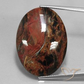 22.29ct Natural Multicolor Pietersita, Ovalada, Opaco