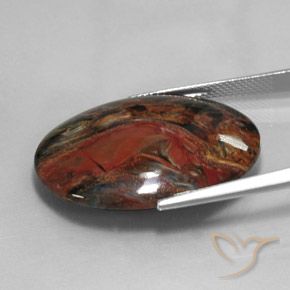 Pietersita Multicolor natural de 22.29 ct, Ovalada, Opaco