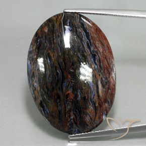 25.84ct Natural Multicolor Pietersita, Ovalada, Opaco