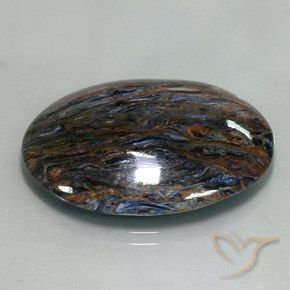 Pietersita Multicolor natural de 25.84 ct, Ovalada, Opaco
