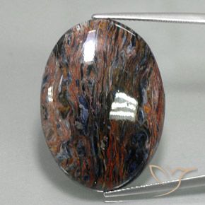 20.97ct Natural Multicolor Pietersita, Ovalada, Opaco