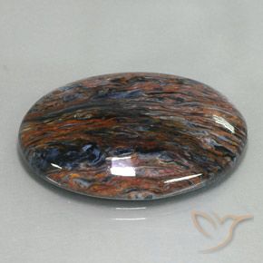 Pietersita Multicolor natural de 20.97 ct, Ovalada, Opaco