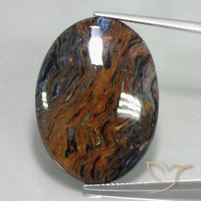 19.09ct Natural Multicolor Pietersita, Ovalada, Opaco