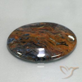 Pietersita Multicolor natural de 19.09 ct, Ovalada, Opaco