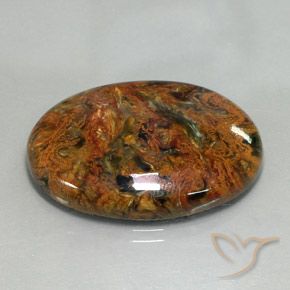 Pietersita Multicolor natural de 28.14 ct, Ovalada, Opaco