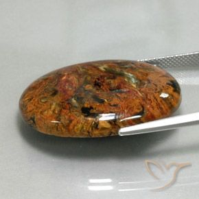 Pietersita Multicolor natural de 28.14 ct, Ovalada, Opaco