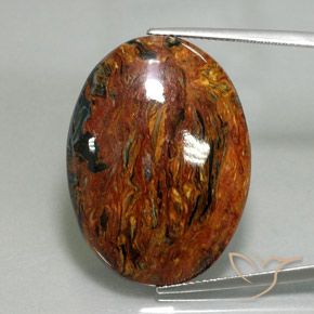 28.89ct Natural Multicolor Pietersita, Ovalada, Opaco