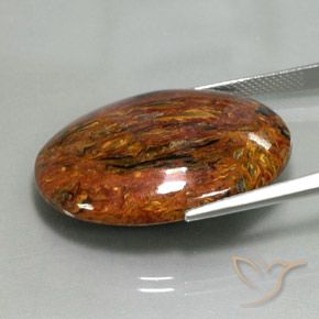 Pietersita Multicolor natural de 28.89 ct, Ovalada, Opaco