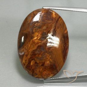 26.09ct Natural Multicolor Pietersita, Ovalada, Opaco