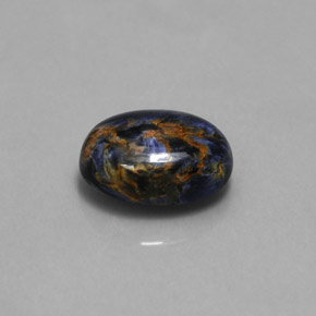 Pietersita multicolor natural de 3,23 ct, corte óvalo, opaco