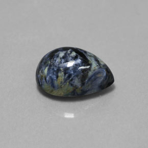Pietersita multicolor natural de 2,64 ct, en forma de pera, opaco