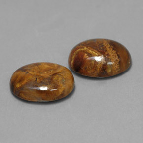 Gemas de pietersita multicolor natural de  ct, corte óvalo, opaco