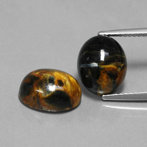 Gemas de Pietersita Multicolor natural de  ct, Corte Óvalo, Opaco