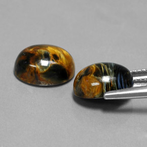 Gemas de Pietersita Multicolor natural de  ct, Corte Óvalo, Opaco