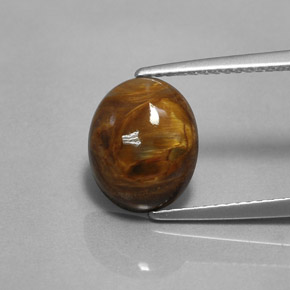 Pietersita multicolor natural de 2,80 ct, corte óvalo, opaco