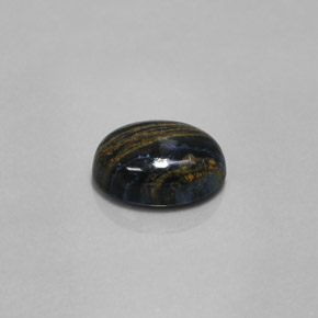 Pietersita multicolor natural de 3,33 ct, corte óvalo, opaco