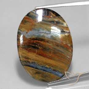 19.85ct Natural Multicolor Pietersita, Ovalada, Opaco
