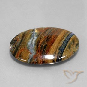 Pietersita Multicolor natural de 19.85 ct, Ovalada, Opaco