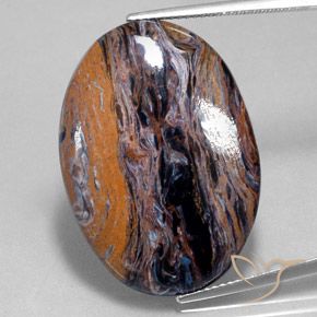26.39ct Natural Multicolor Pietersita, Ovalada, Opaco