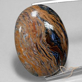 27.58ct Natural Multicolor Pietersita, Ovalada, Opaco