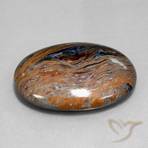 Pietersita Multicolor natural de 27.58 ct, Ovalada, Opaco