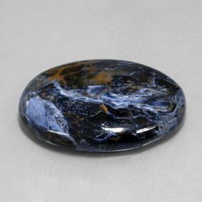 Pietersita multicolor natural de 27,74 ct, corte óvalo, opaco
