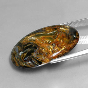 Pietersita Multicolor natural de 30.21 ct, Corte Óvalo, Opaco