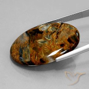 Pietersita Multicolor natural de 21.61 ct, Corte Óvalo, Opaco