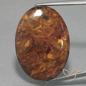 27.33ct Natural Multicolor Pietersita, Ovalada, Opaco