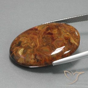 Pietersita Multicolor natural de 27.33 ct, Ovalada, Opaco