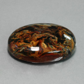 Pietersita Multicolor natural de 41.88 ct, Ovalada, Opaco