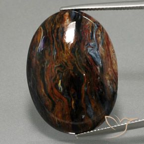 30.02ct Natural Multicolor Pietersita, Ovalada, Opaco