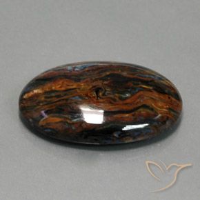 Pietersita Multicolor natural de 30.02 ct, Ovalada, Opaco