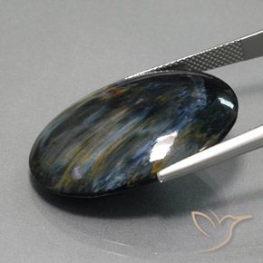 Pietersita Multicolor natural de 25.62 ct, Ovalada, Opaco