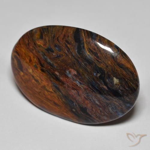 Pietersita Multicolor natural de 21.73 ct, Ovalada, Opaco