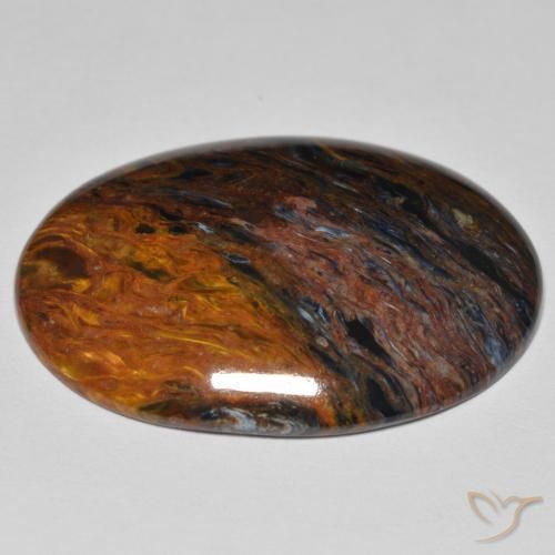 Pietersita Multicolor natural de 21.73 ct, Ovalada, Opaco