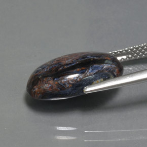 Pietersita Multicolor natural de 4.65 ct, Corte Óvalo, Opaco