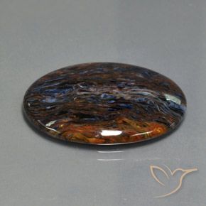 Pietersita Multicolor natural de 18.58 ct, Ovalada, Opaco