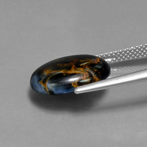 Pietersita Multicolor natural de 5.19 ct, Corte Óvalo, Opaco