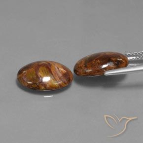 Gemas de Pietersita Multicolor natural de 8.23 ct, Ovalada, Opaco