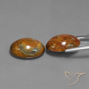 Gemas de Pietersita Multicolor natural de 9.11 ct, Ovalada, Opaco