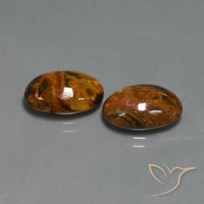 Gemas de Pietersita Multicolor natural de 8.91 ct, Ovalada, Opaco